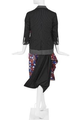 A Comme des Gar&ccedil;ons pinstriped wool and African hairstyle print suit, 'Cacophony' collection, Spring-Summer 2008 - 4
