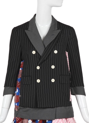 A Comme des Gar&ccedil;ons pinstriped wool and African hairstyle print suit, 'Cacophony' collection, Spring-Summer 2008 - 6