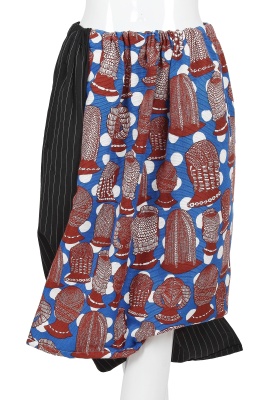A Comme des Gar&ccedil;ons pinstriped wool and African hairstyle print suit, 'Cacophony' collection, Spring-Summer 2008 - 10