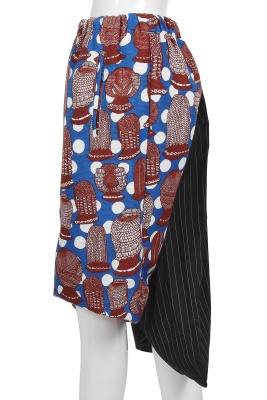 A Comme des Gar&ccedil;ons pinstriped wool and African hairstyle print suit, 'Cacophony' collection, Spring-Summer 2008 - 11