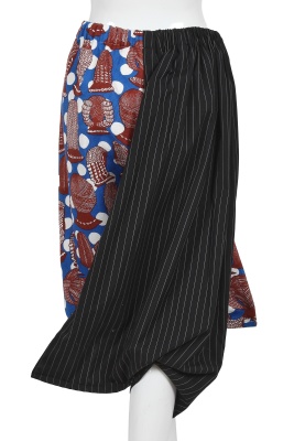 A Comme des Gar&ccedil;ons pinstriped wool and African hairstyle print suit, 'Cacophony' collection, Spring-Summer 2008 - 12