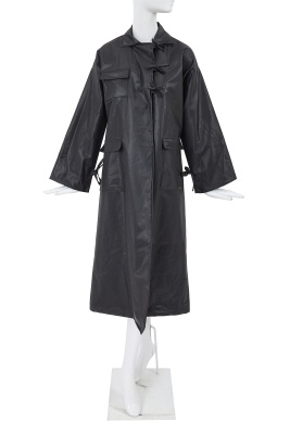 A Comme des Gar&ccedil;ons black polyurethane raincoat, 1970s