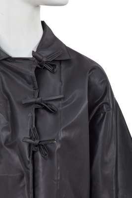 A Comme des Gar&ccedil;ons black polyurethane raincoat, 1970s - 4