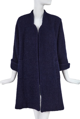 A Comme des Gar&ccedil;ons navy boucl&eacute; mohair coat, circa 1980