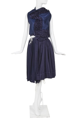 A Comme des Gar&ccedil;ons blue ruffles and pleated ensemble, 'Cacophony' collection, Spring-Summer 2008