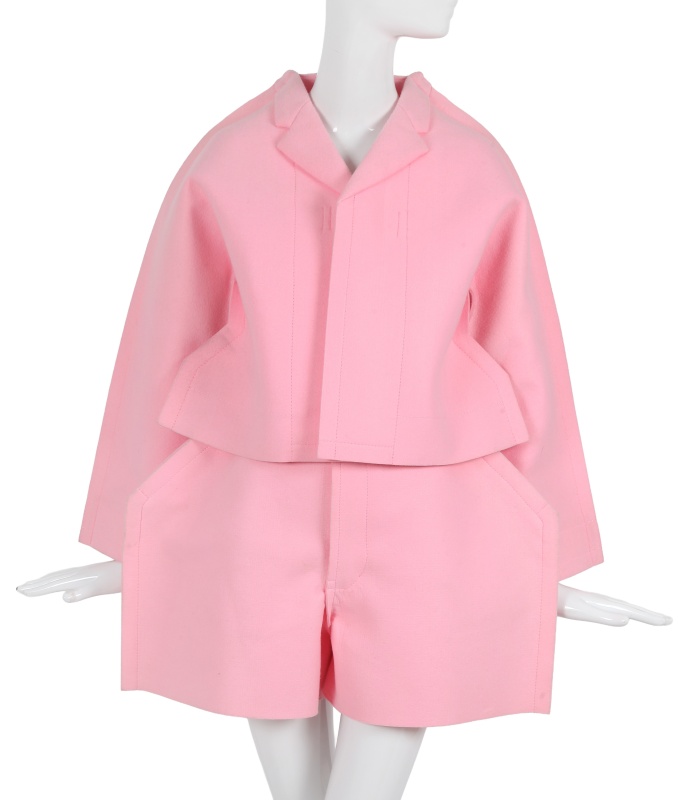 A Comme des Gar&ccedil;ons pink felt ensemble, '2 Dimensions' collection, Autumn-Winter 2012-13