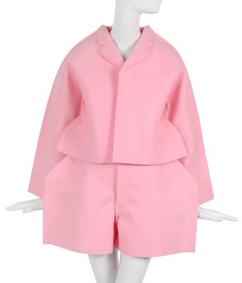A Comme des Gar&ccedil;ons pink felt ensemble, '2 Dimensions' collection, Autumn-Winter 2012-13