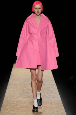 A Comme des Gar&ccedil;ons pink felt ensemble, '2 Dimensions' collection, Autumn-Winter 2012-13 - 2