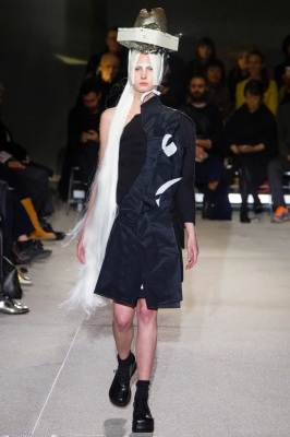A Comme des Gar&ccedil;ons asymmetric black dress, 'Crush' collection, Spring-Summer 2013 - 2
