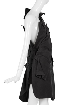 A Comme des Gar&ccedil;ons asymmetric black dress, 'Crush' collection, Spring-Summer 2013 - 5