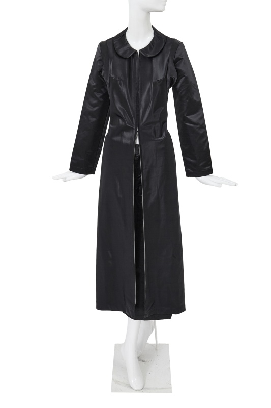 A Junya Watanabe/Comme des Gar&ccedil;ons black satin suit, Autumn-Winter 1995-96