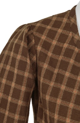 A Junya Watanabe/Comme des Gar&ccedil;ons brown, beige and red checked wool dress, Autumn-Winter 1995-96 - 6