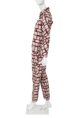 A Junya Watanabe/Comme des Gar&ccedil;ons burgundy and grey woven suit, Spring-Summer 1996 - 3