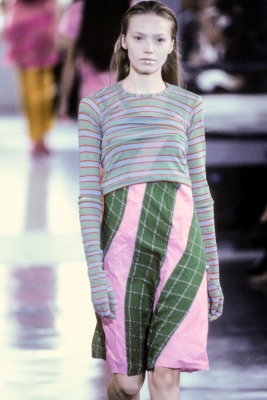 A Junya Watanabe/Comme des Gar&ccedil;ons pink and green dress, Spring-Summer 1996 - 2