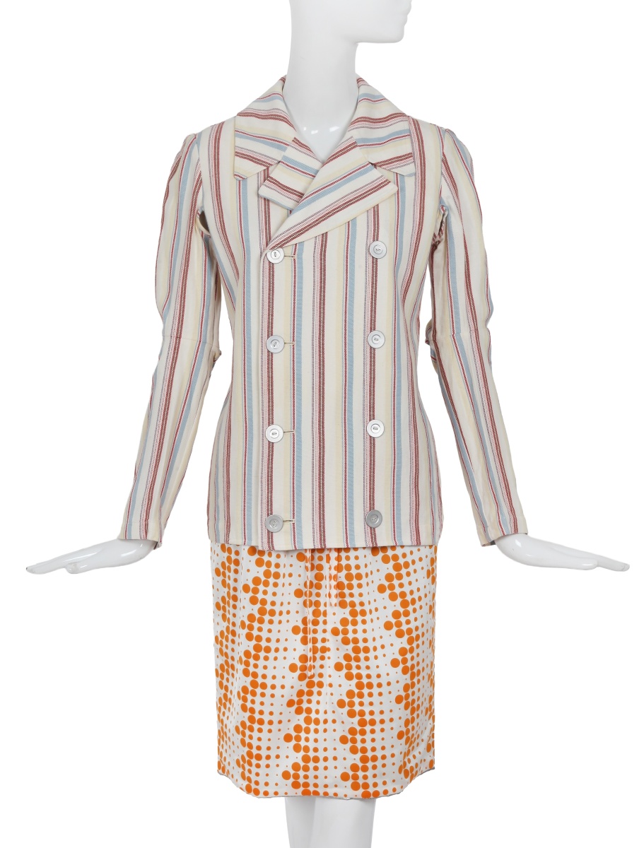 A Junya Watanabe/Comme des Gar&ccedil;ons patterned ensemble, Spring-Summer 1996
