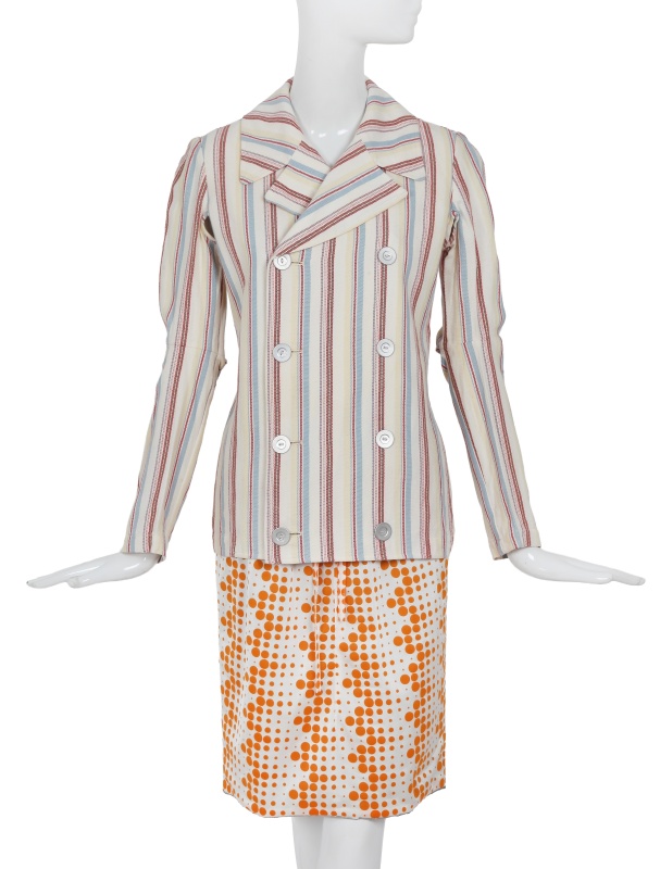 A Junya Watanabe/Comme des Gar&ccedil;ons patterned ensemble, Spring-Summer 1996