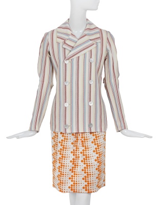 A Junya Watanabe/Comme des Gar&ccedil;ons patterned ensemble, Spring-Summer 1996