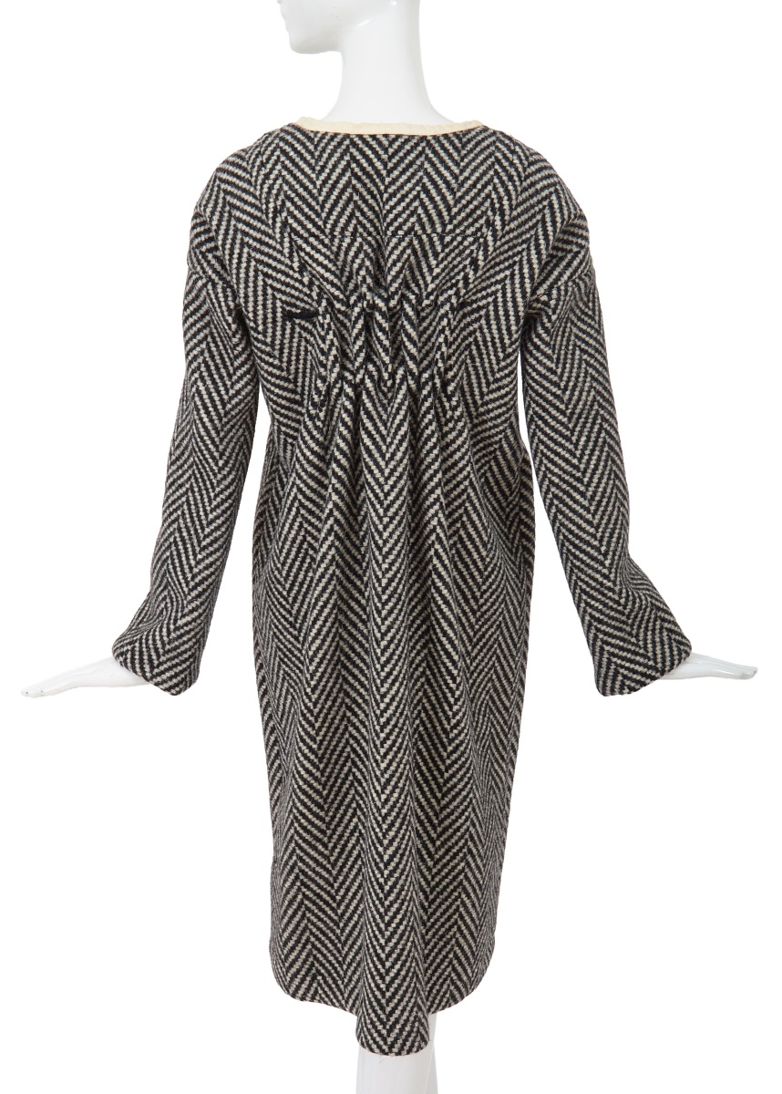 A Junya Watanabe/Comme des Gar&ccedil;ons black and white herringbone wool dress, Autumn-Winter 1996-97