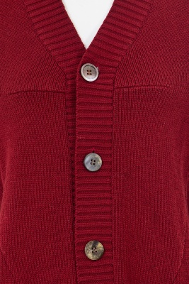 A Junya Watanabe/Comme des Gar&ccedil;ons red wool-blend cardigan, Autumn-Winter 1996-97 - 5
