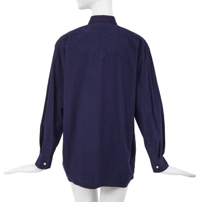 A Comme des Gar&ccedil;ons navy cotton Western shirt, circa 1980 - 3