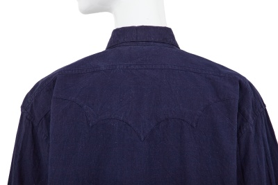 A Comme des Gar&ccedil;ons navy cotton Western shirt, circa 1980 - 4