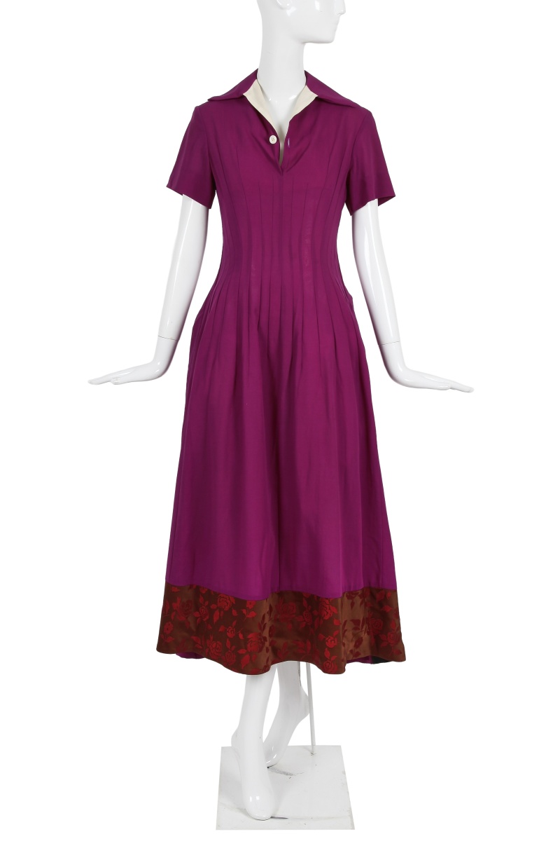 A Junya Watanabe/Comme des Gar&ccedil;ons purple wool dress, Spring-Summer 1997