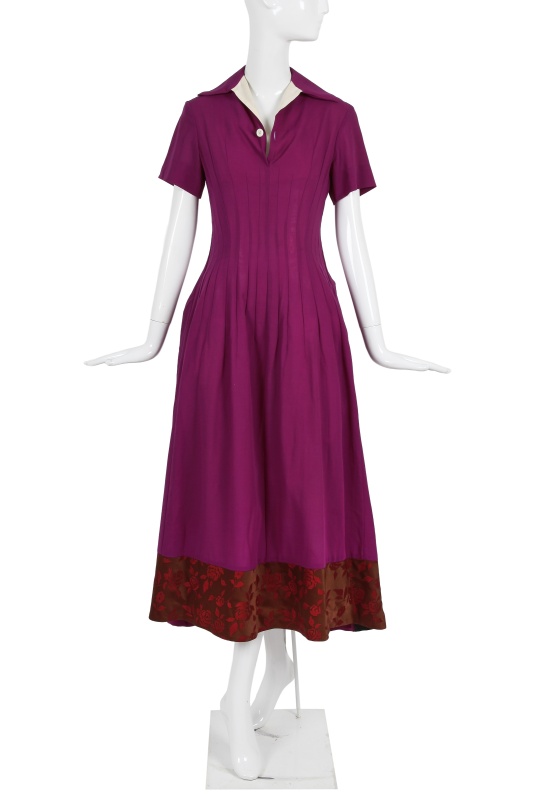 A Junya Watanabe/Comme des Gar&ccedil;ons purple wool dress, Spring-Summer 1997