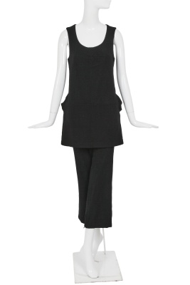 A Junya Watanabe/Comme des Gar&ccedil;ons black wool transformable dress/jumpsuit, Autumn-Winter 1996-97