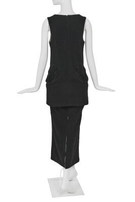 A Junya Watanabe/Comme des Gar&ccedil;ons black wool transformable dress/jumpsuit, Autumn-Winter 1996-97 - 6
