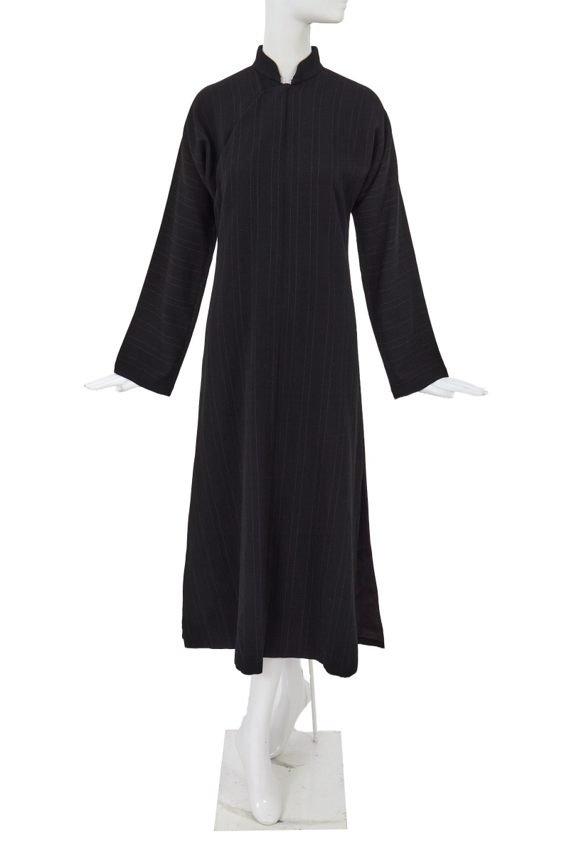 A Junya Watanabe/Comme des Gar&ccedil;ons black pinstriped wool dress, Autumn-Winter 1997-98