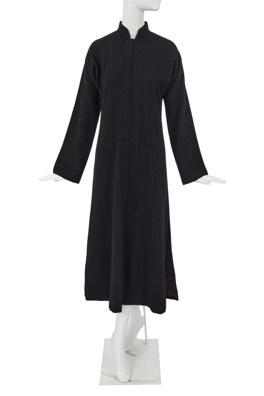 A Junya Watanabe/Comme des Gar&ccedil;ons black pinstriped wool dress, Autumn-Winter 1997-98