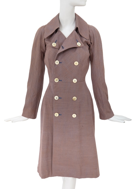 A Junya Watanabe/Comme des Gar&ccedil;ons speckled blue and orange wool frock coat, Autumn-Winter 1997-98