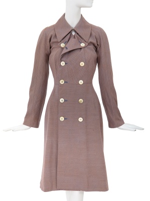 A Junya Watanabe/Comme des Gar&ccedil;ons speckled blue and orange wool frock coat, Autumn-Winter 1997-98 - 2