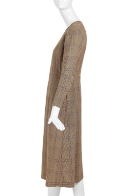 A Junya Watanabe/Comme des Gar&ccedil;ons brown Prince of Wales check wool and mesh dress, Autumn-Winter 1997-98 - 3