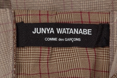 A Junya Watanabe/Comme des Gar&ccedil;ons brown Prince of Wales check wool and mesh dress, Autumn-Winter 1997-98 - 6