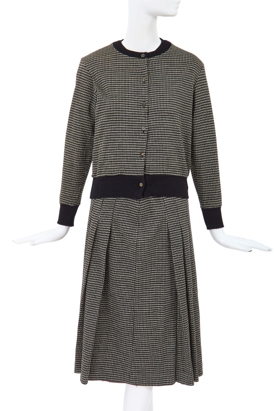 A Comme des Gar&ccedil;ons black and white knitted three-piece ensemble, circa 1980