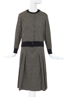 A Comme des Gar&ccedil;ons black and white knitted three-piece ensemble, circa 1980