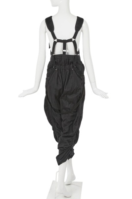 A pair of Junya Watanabe/Comme des Gar&ccedil;ons black cotton salopettes, Spring-Summer 2003 - 4