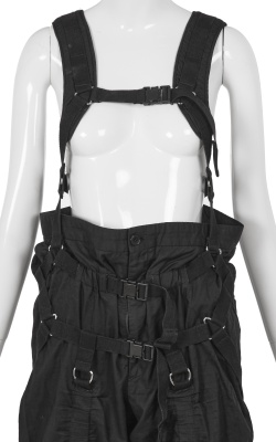 A pair of Junya Watanabe/Comme des Gar&ccedil;ons black cotton salopettes, Spring-Summer 2003 - 5