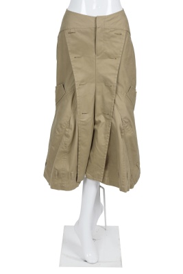 A Junya Watanabe/Comme des Gar&ccedil;ons beige gabardine trench ensemble, Spring-Summer 2006 - 9