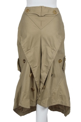 A Junya Watanabe/Comme des Gar&ccedil;ons beige gabardine trench ensemble, Spring-Summer 2006 - 10