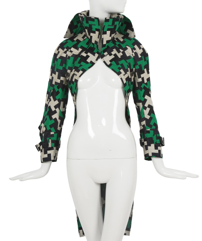 A Junya Watanabe/Comme des Gar&ccedil;ons green, white and black tailcoat, Spring-Summer 2006