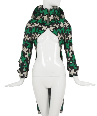 A Junya Watanabe/Comme des Gar&ccedil;ons green, white and black tailcoat, Spring-Summer 2006