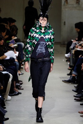 A Junya Watanabe/Comme des Gar&ccedil;ons green, white and black tailcoat, Spring-Summer 2006 - 2