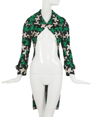 A Junya Watanabe/Comme des Gar&ccedil;ons green, white and black tailcoat, Spring-Summer 2006 - 5