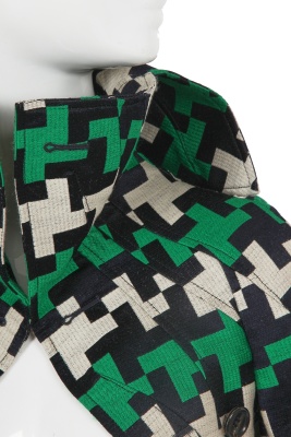 A Junya Watanabe/Comme des Gar&ccedil;ons green, white and black tailcoat, Spring-Summer 2006 - 6