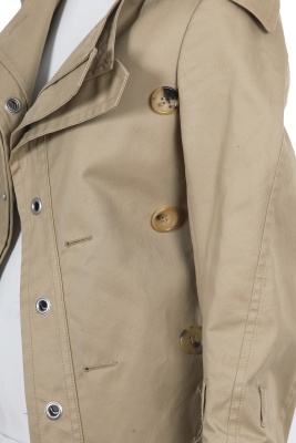A Junya Watanabe/Comme des Gar&ccedil;ons beige cotton gabardine trench coat, Spring-Summer 2006 - 8