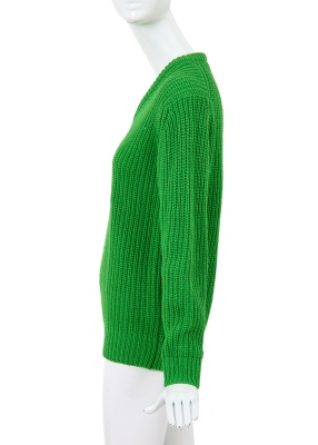 A Comme des Gar&ccedil;ons knitted green wool sweater, early 1980s - 2