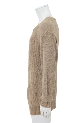 A Comme des Gar&ccedil;ons men's beige knitted cotton sweater, probably 'Patchworks and X' collection, Spring-Summer 1983 - 3