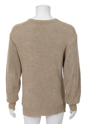 A Comme des Gar&ccedil;ons men's beige knitted cotton sweater, probably 'Patchworks and X' collection, Spring-Summer 1983 - 4